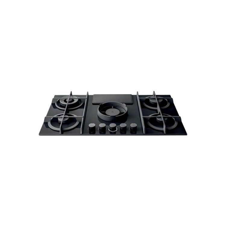 Refurbished Elica NikolaTesla Flame NT-FLAME-BLK-RC 88cm Gas Venting Hob Recirculation Only Black
