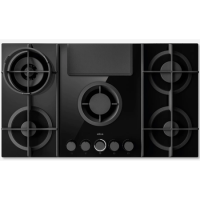 Elica NikolaTesla Flame 88cm Gas Venting Hob with Built-In Extractor Fan - Black