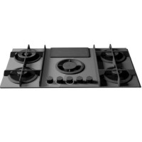 Elica NikolaTesla Flame 88cm Gas Venting Hob - Recirculation Only - Grey