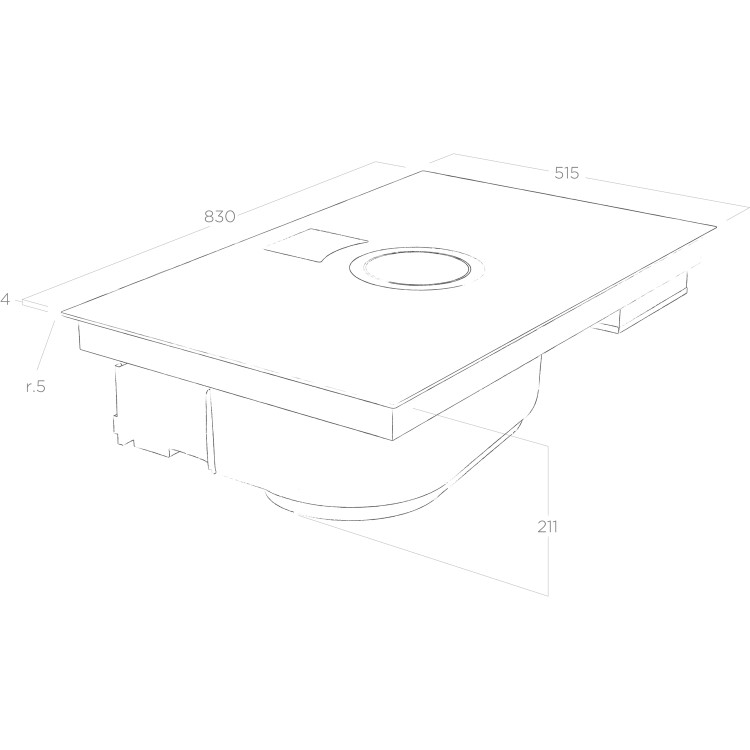 Elica NikolaTesla Switch 83cm Induction Venting Hob - Recirculation Only