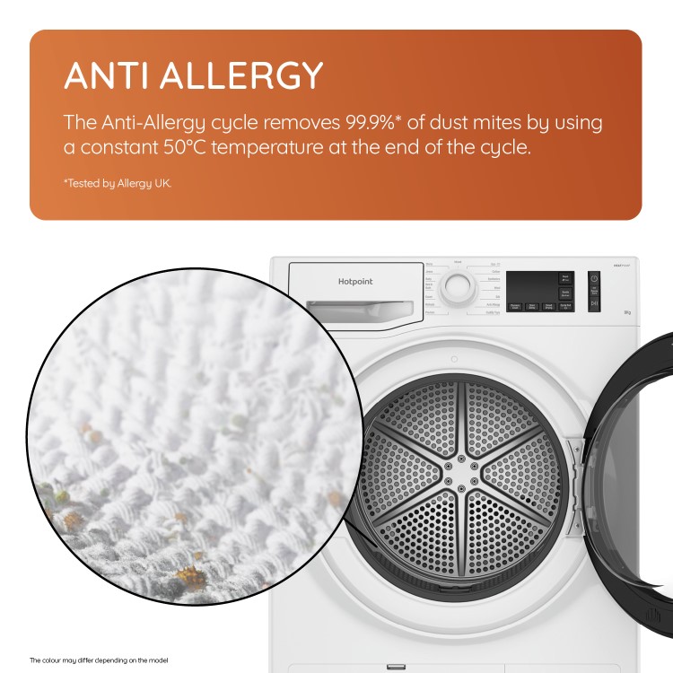 Hotpoint Crease Care 9kg Heat Pump Tumble Dryer - White