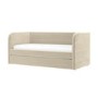 Velvet Single Day Bed with Pull Out Trundle in Beige - Newton