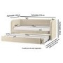 Velvet Single Day Bed with Pull Out Trundle in Beige - Newton