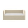 Velvet Single Day Bed with Trundle in Beige - Newton