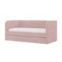 Velvet Single Day Bed with Trundle in Pink - Newton