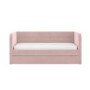 Velvet Single Day Bed with Trundle in Pink - Newton