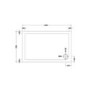 1200x760mm Low Profile Rectangular Shower Tray - Purity