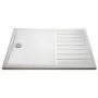 ALMOST PERFECT - 1400x900mm Low Profile Rectangular Walk In Shower Tray with Drying Area - Purity 