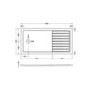 ALMOST PERFECT - 1600x800mm Walk-In Rectangular Shower Tray with Drying Area - White Stone Resin - Purity