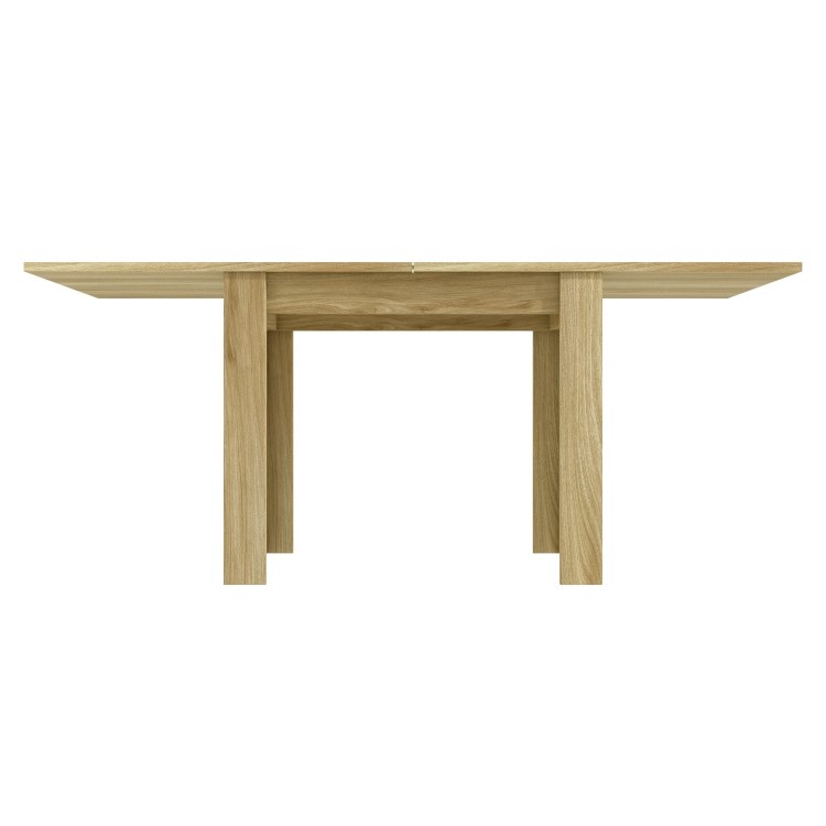 Small Oak Square Extendable Dining Table - Seats 4-6 - New Town