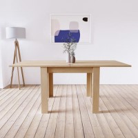 Small Oak Square Extendable Dining Table - Seats 4-6 - New Town