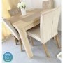 Small Oak Square Extendable Dining Table - Seats 4-6 - New Town