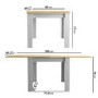 Grey and Oak Extendable Dining Table - Seats 4-6 - New Town