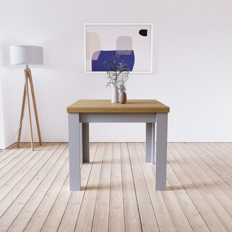 Grey and Oak Extendable Dining Table - Seats 4-6 - New Town