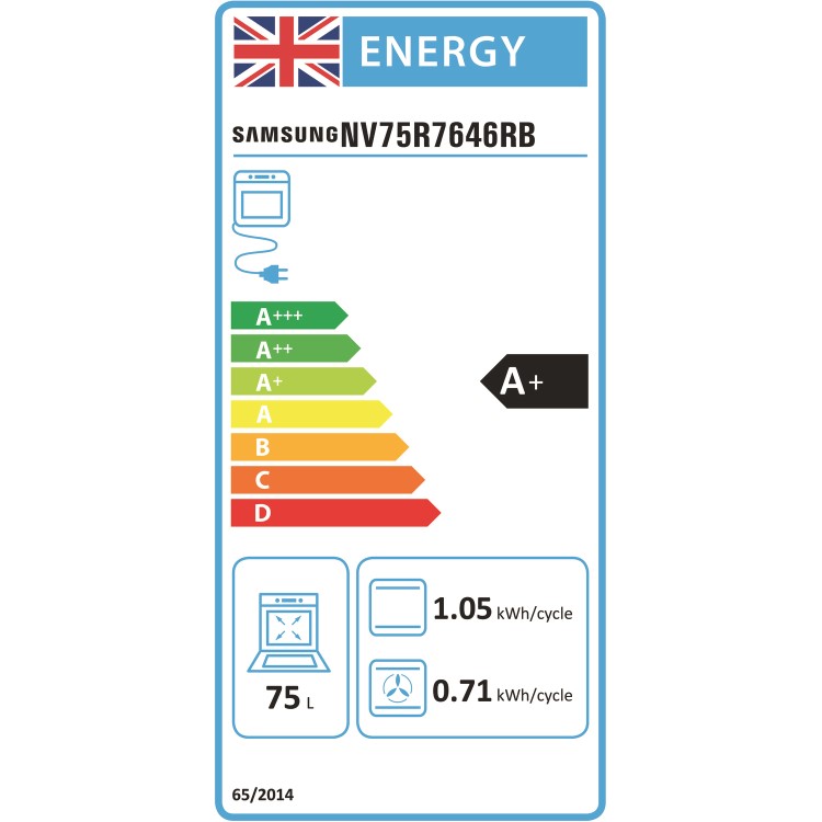 Samsung Dual Cook Electric Digital Single Oven - Black
