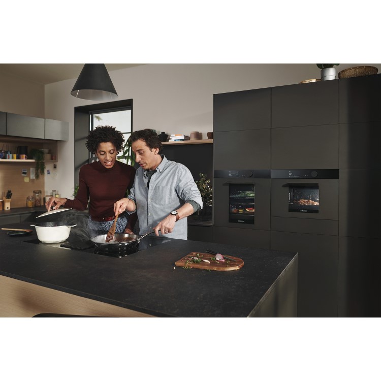 Samsung Infinite Dual Cook Steam Electric Single Oven - Graphite Grey