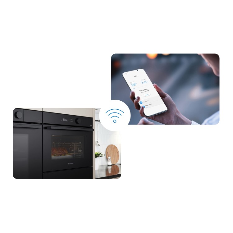 Samsung 76L Electric Pyrolytic Single Oven - Black