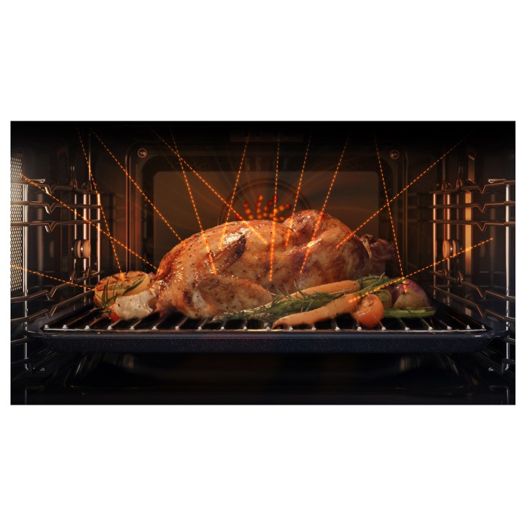 Samsung 76L Electric Pyrolytic Single Oven - Black