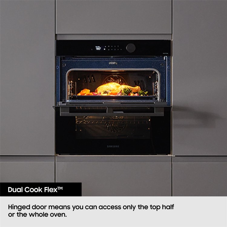 Samsung 60CM DUAL COOK FLEX OVEN IN BLACK GLASS FINISH KNOB