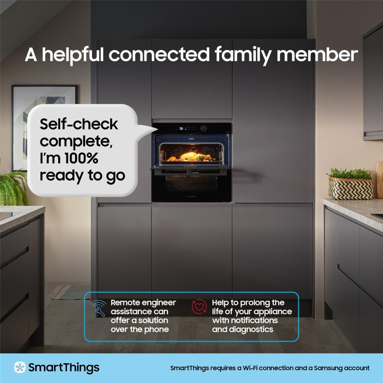 Samsung 60CM DUAL COOK FLEX OVEN IN BLACK GLASS FINISH KNOB