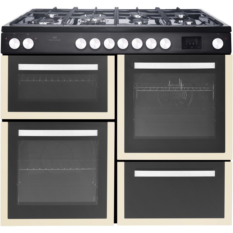 Refurbished New World NW100RCCR 100cm Dual Fuel Range Cooker Cream