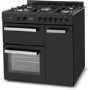 New World 90cm Dual Fuel Range Cooker - Black