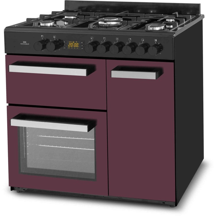 Refurbished New World NW90DF3BU 90cm Dual Fuel Range Cooker