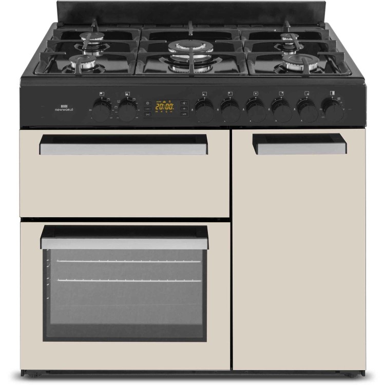 Refurbished New World NW90DF3CR 90cm Dual Fuel Range Cooker