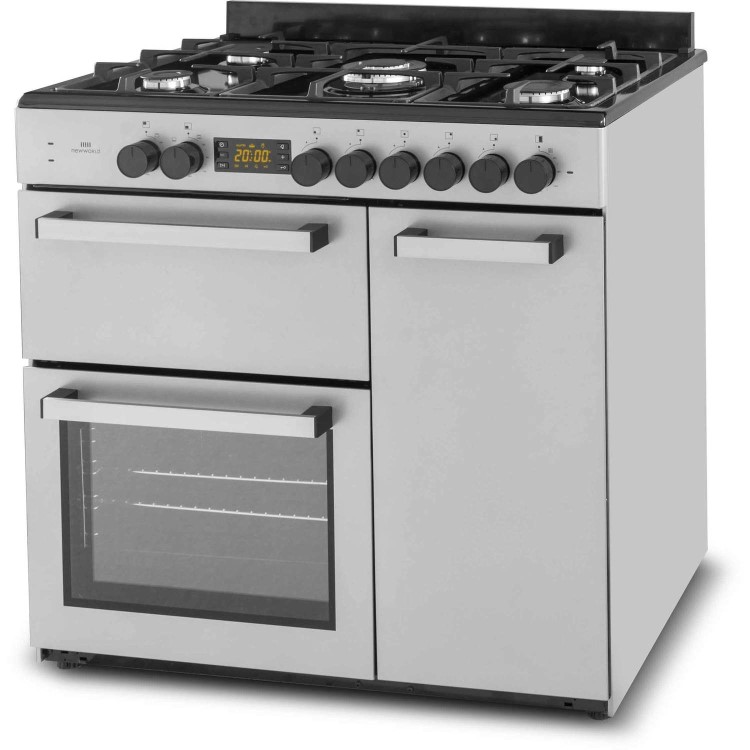 Refurbished New World NW90DF3ST 90cm Triple Cavity Dual Fuel Range Cooker Stainless Steel