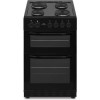 New World NWMID52EB 50cm Electric Twin Cavity Cooker with Solid Plate Hob - Black