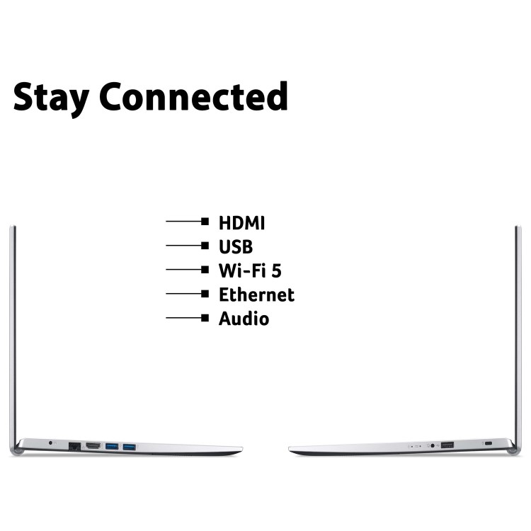 Acer Aspire 3 Pentium N6000 4GB 256GB SSD 17.3 Inch Windows 11 Laptop - Silver 