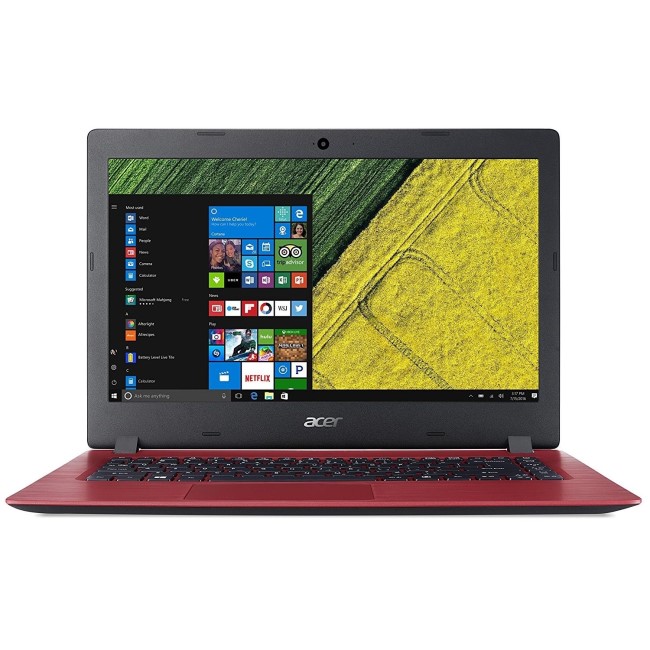 Refurbished Acer Aspire Intel Celeron N3350 4GB 64GB 14 Inch Windows 10 Laptop in Red