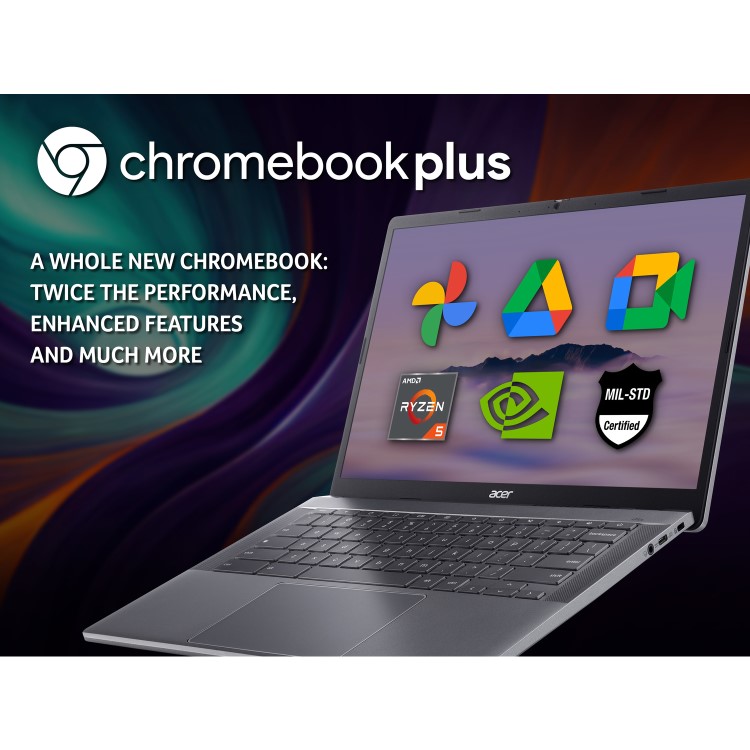 Acer 514 CB514-3H AMD Ryzen 5 7520C 8GB RAM 256GB SSD 14 Inch Chromebook Plus