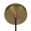 GRADE A1 - Box Opened Salerno Gold Smoked Glass Globe Pendant Light with Dimpled Effect