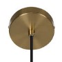 GRADE A1 - Box Opened Salerno Gold Smoked Glass Globe Pendant Light with Dimpled Effect