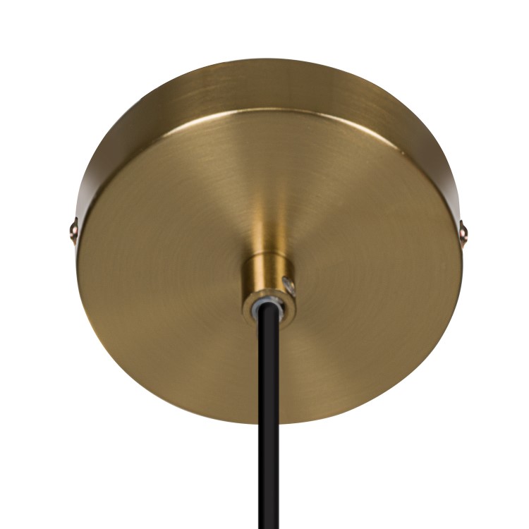 GRADE A1 - Box Opened Salerno Gold Smoked Glass Globe Pendant Light with Dimpled Effect