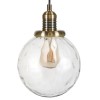Clear Glass Pendant Ceiling Light with Dimpled Effect - Salerno