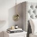 Dimpled Smoked Glass Pendant Ceiling Light with Gold Finish - Salerno