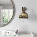 NYM007 Gold Gradient Dimpled Glass Globe Pendant Light - Salerno