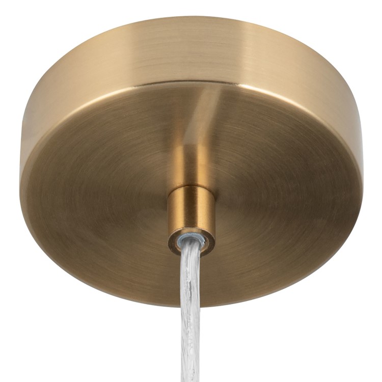 Amber Dimpled Gold Glass Pendant - Avellino