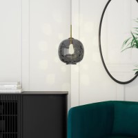 Dark Grey Dimpled Smoked Glass Ceiling Pendant Light - Avellino Dark Grey Dimpled Smoked Glass Ceiling Pendant Light - Avellino