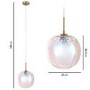 Iridescent Dimpled Glass Pendant Light - Avellino 