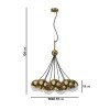 GRADE A1 - 10 Bulb Ball Cluster Pendant- Salerno  