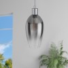 Silver Smoked Glass Cloche Pendant Light - Bloomfield