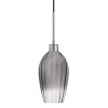 Silver Smoked Glass Cloche Pendant Light - Bloomfield