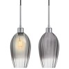 Silver Smoked Glass Cloche Pendant Light - Bloomfield