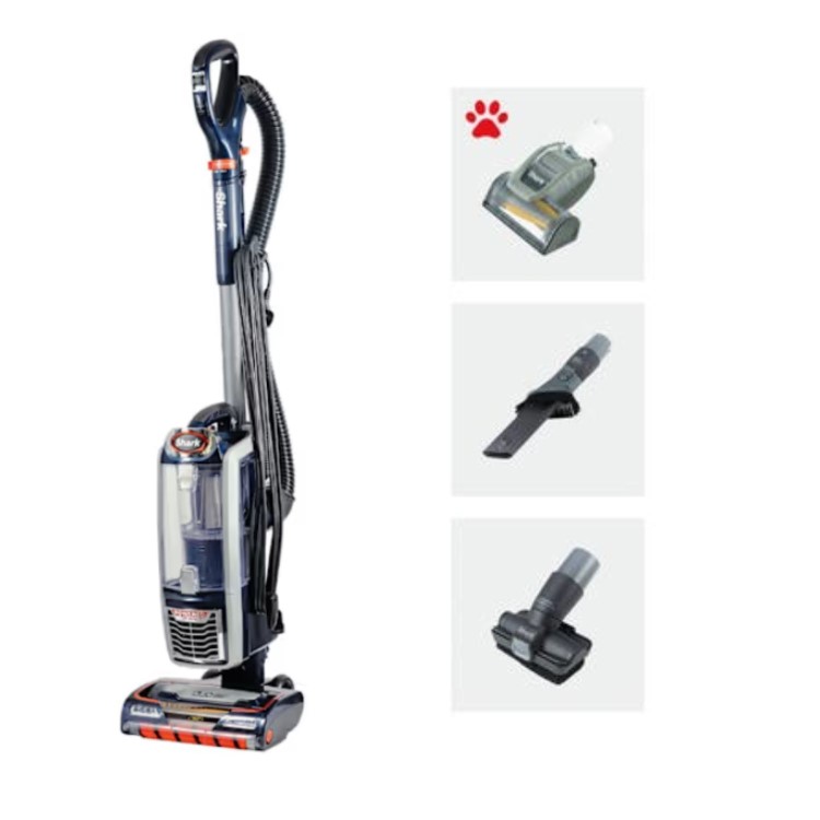 Shark Anti Hair Wrap DuoClean Pet Upright Vacuum Cleaner - Navy & Orange