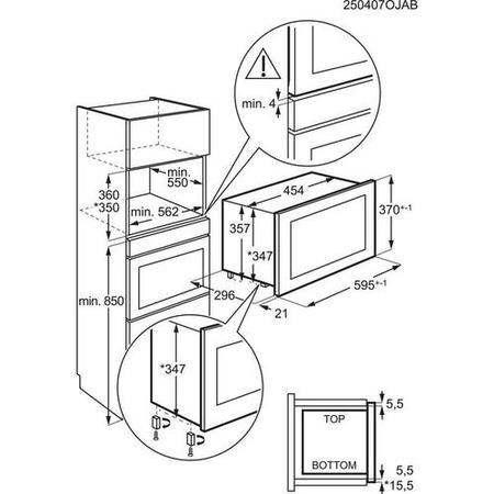 AEG 6000 Series Built-In Microwave with Grill - Black