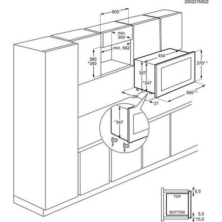 AEG 6000 Series Built-In Microwave with Grill - Black