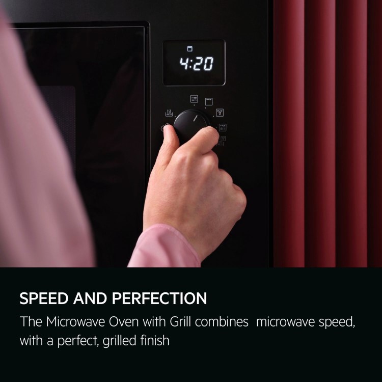 AEG 6000 Series Built-In Microwave with Grill - Black